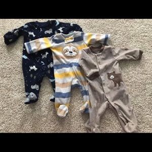 5 Newborn Fleece Pajamas